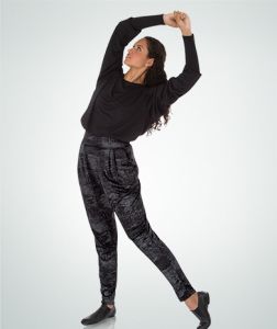 Body Wrappers Child Sanded Metallic Ultra Baggy Fit Harem Pant- 4541