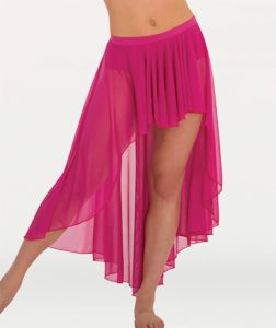 Body Wrappers Child Convertible Long Side-To-Front Chiffon Skirt- BW1112