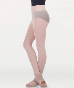 Body Wrappers Child Nylon/Lycra® Wide Smooth Waist Tights- C41