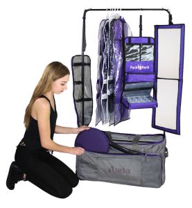 Pack 2 Rack Rolling Foldable Dance Bag