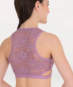 Body Wrappers Adult Tank Lace Back Bra- LC9023