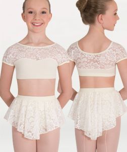 Body Wrappers Child Romantic Lace Skirt- P1104