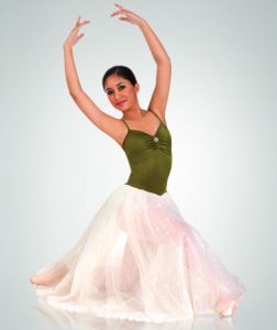 Body Wrappers Adult Ankle Length Camisole Ivory Tutu- T6222